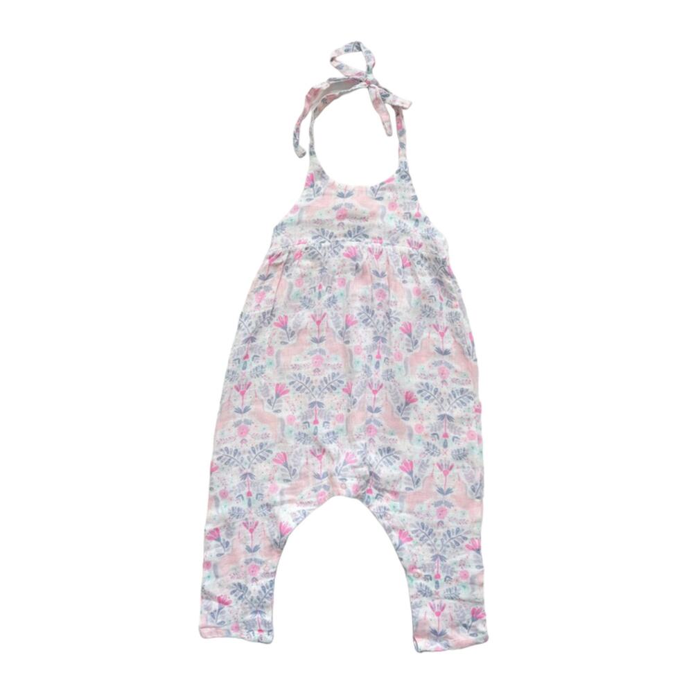 NWT Angel Dear Unicorn Muslin Romper Size 18-24m